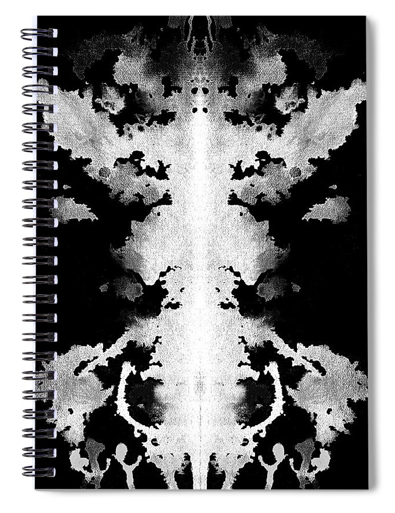 Abstract Spiral Notebook featuring the painting Hidden Hurts by Stephenie Zagorski