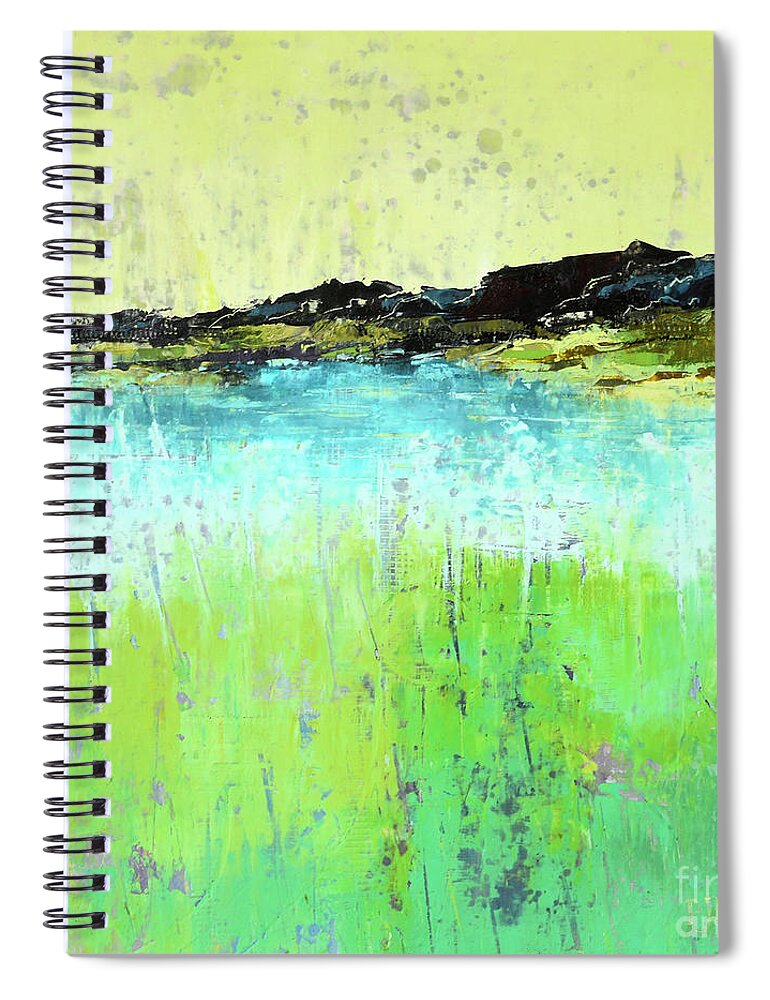 Oil Painting Spiral Notebook featuring the painting Hidden Lakes by PJ Kirk