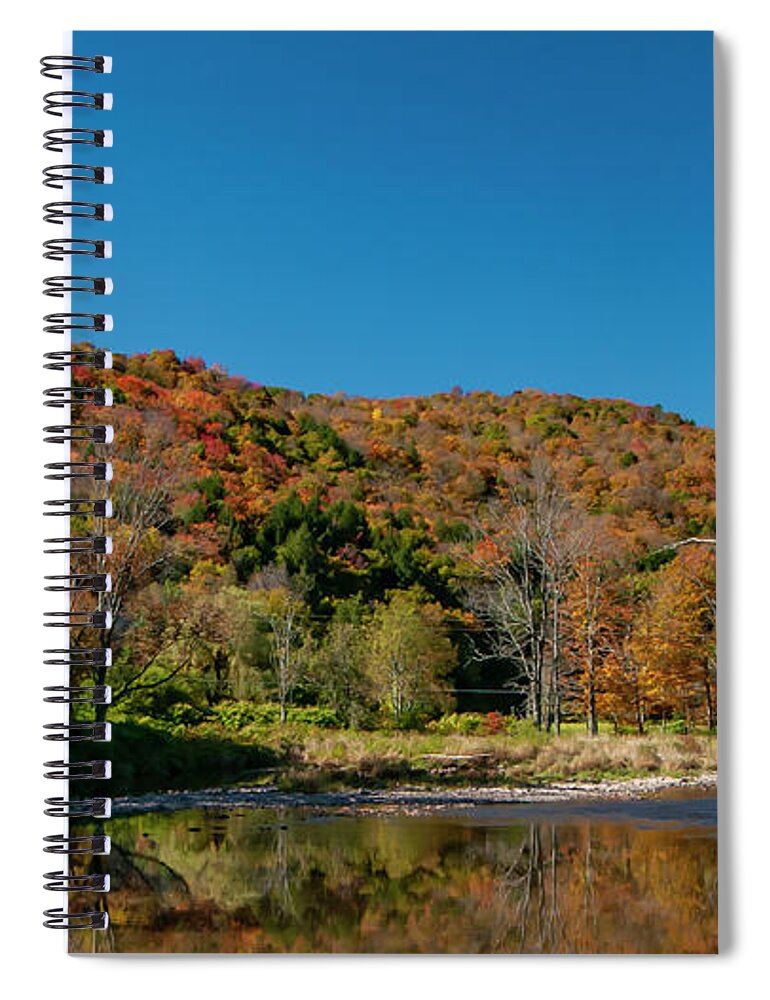 Autumn Spiral Notebook featuring the photograph Hidden Pond by Cathy Kovarik