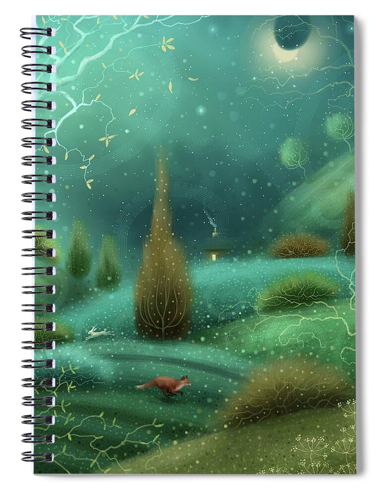 Landscape Spiral Notebook featuring the painting Hide and Seek by Joe Gilronan