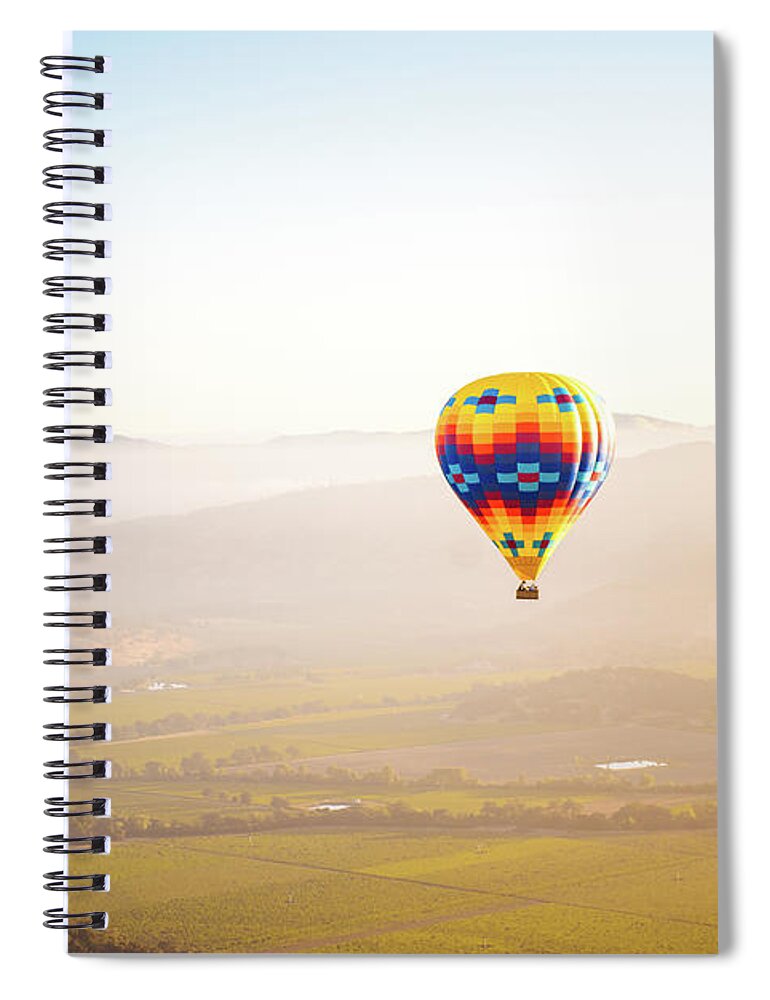 Landscape Spiral Notebook featuring the photograph High above Napa Valley by Aileen Savage