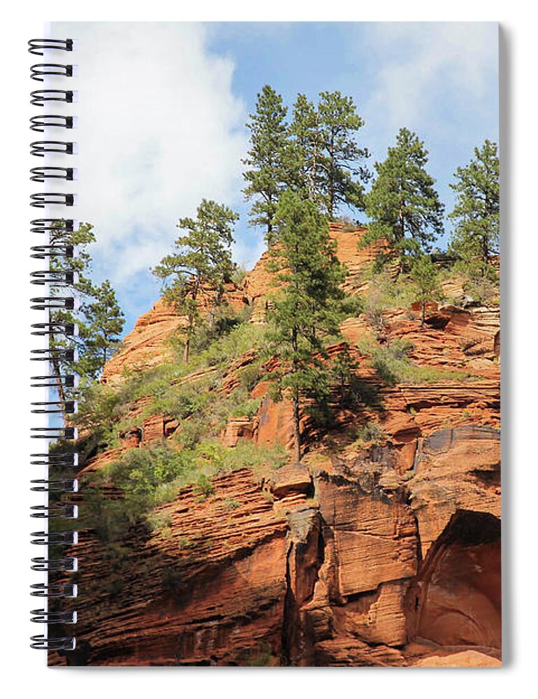 Landscape Spiral Notebook featuring the photograph High Above the Canyon by Robert Carter