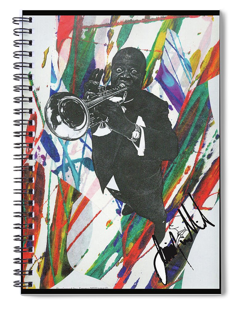  Spiral Notebook featuring the painting High Note by Jimmy Williams
