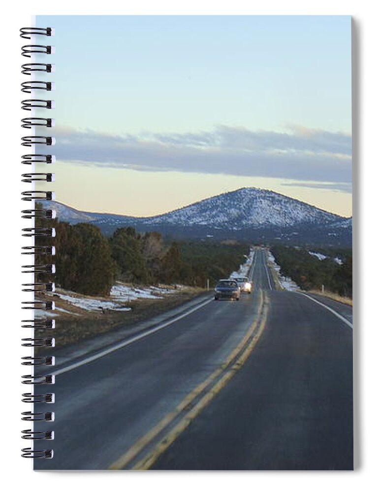  Spiral Notebook featuring the photograph Highbeam by Trevor A Smith