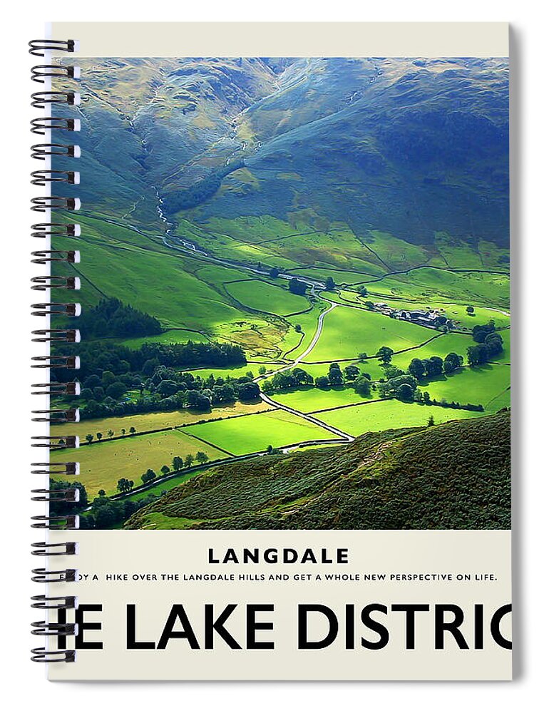 Lake District Spiral Notebook featuring the photograph Hike Langdale Cream Railway Poster by Brian Watt