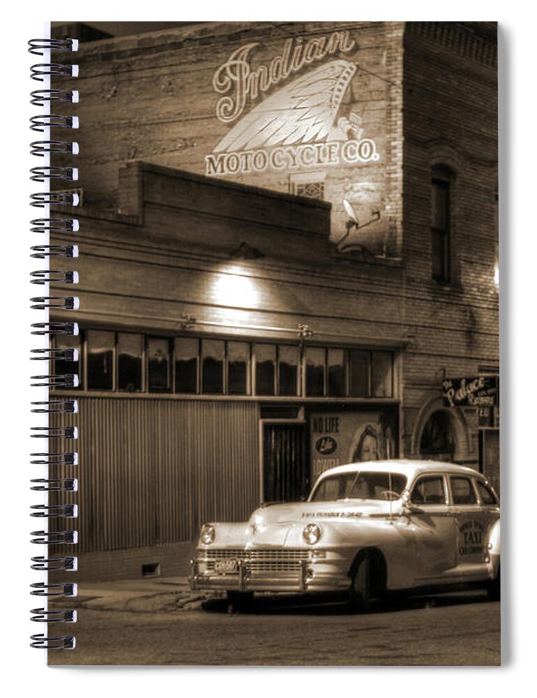 Fine Art Spiral Notebook featuring the photograph Historic Lowell by Night by Robert Harris