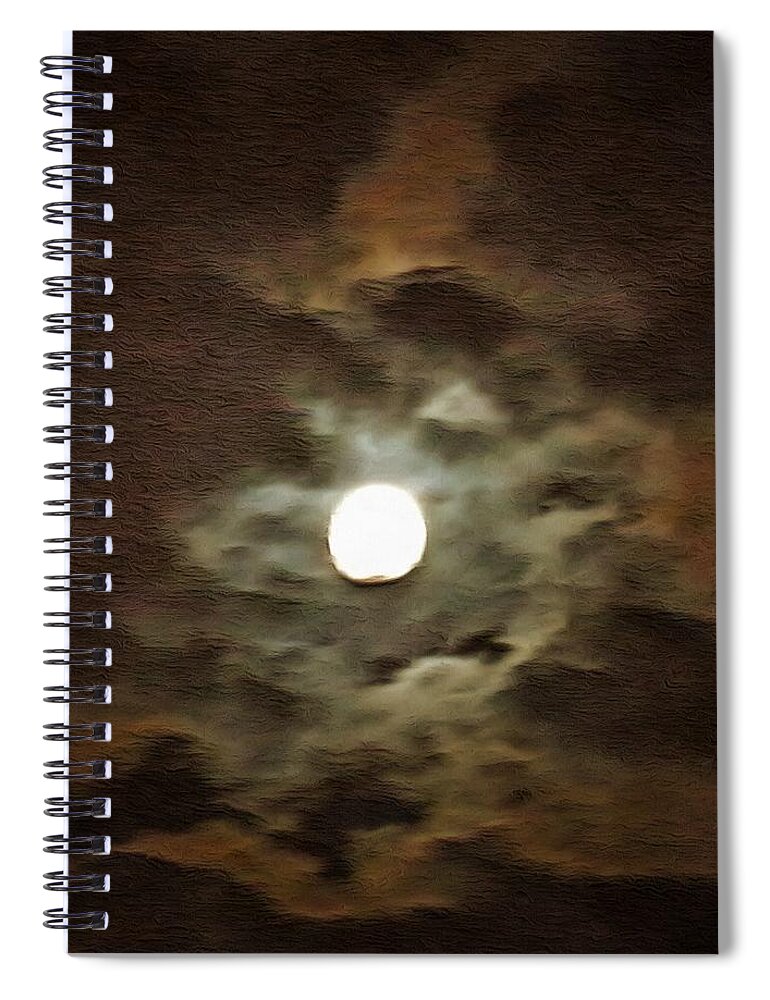  Spiral Notebook featuring the mixed media Hole in the Clouds by Christopher Reed