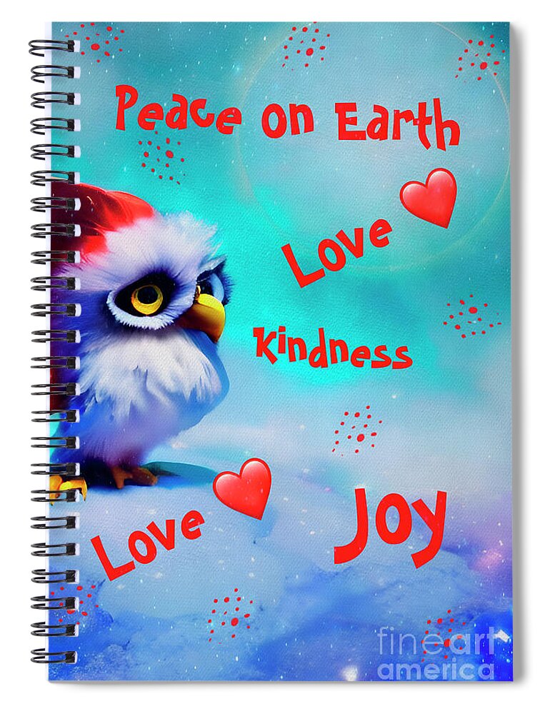 Baby Spiral Notebook featuring the digital art Holiday Kindness by Laurie's Intuitive