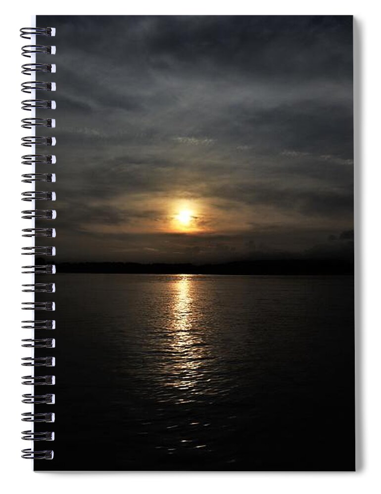 Lake Spiral Notebook featuring the photograph Holy Darkness Sunset by Ed Williams