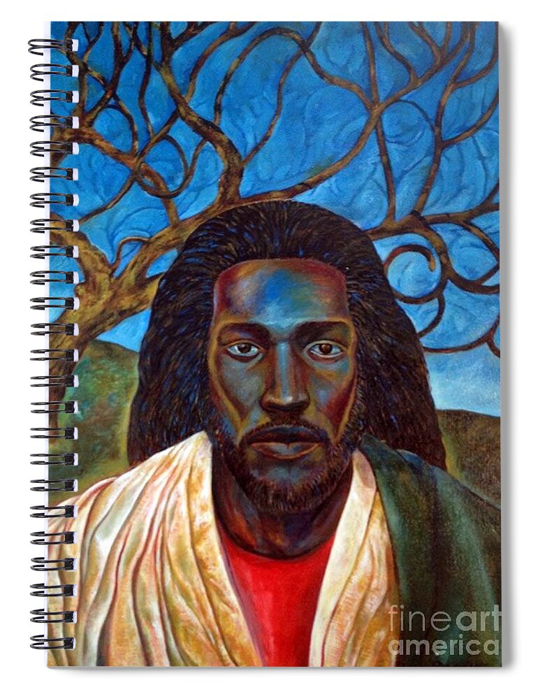 Holy Spiral Notebook featuring the painting Holy Man by Joe Roache