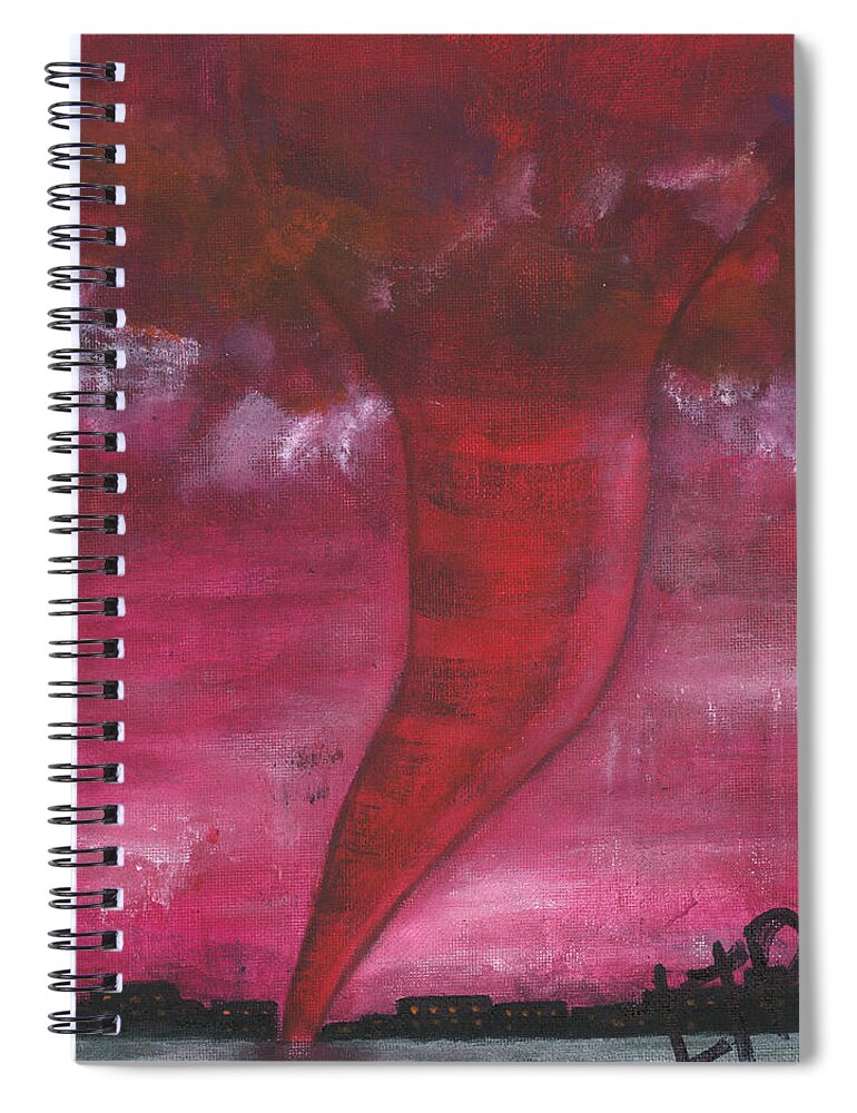 Storm Spiral Notebook featuring the painting Holy Tornado by Esoteric Gardens KN
