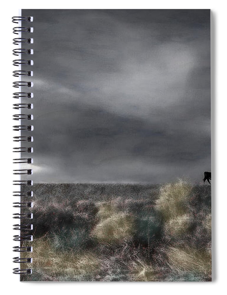  Spiral Notebook featuring the photograph Home Before the Storm by Wayne King