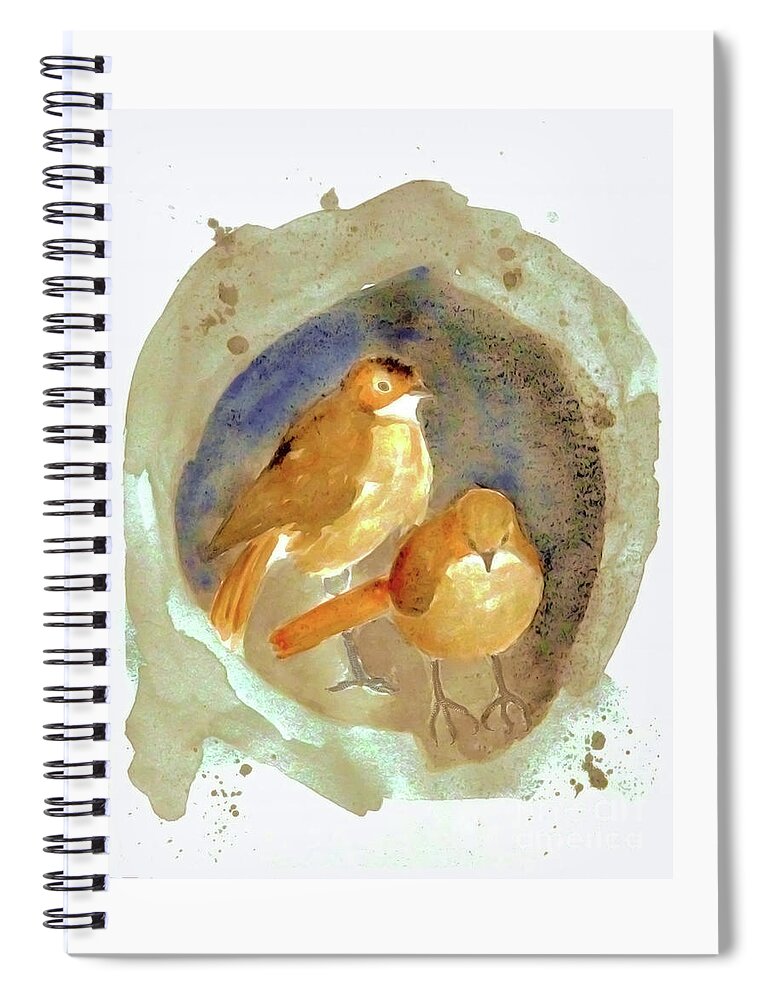 Home Spiral Notebook featuring the painting Home by Jasna Dragun