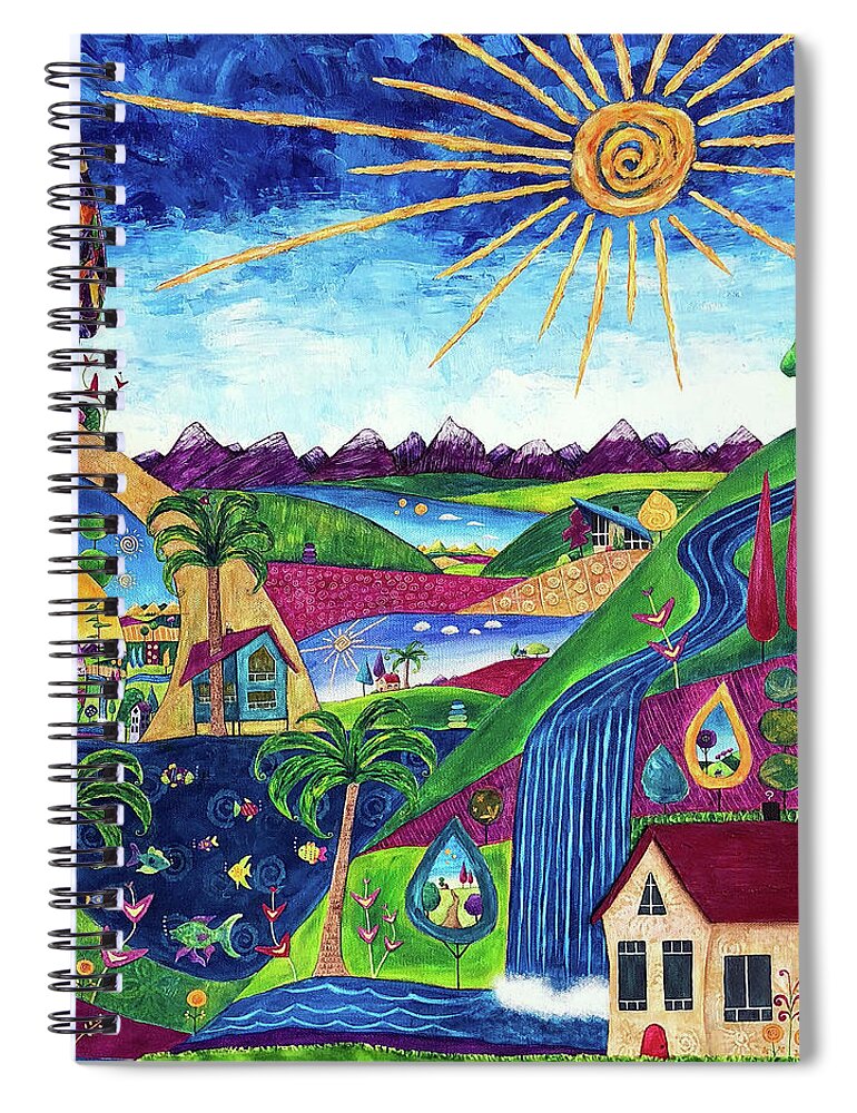 Dreamscape Spiral Notebook featuring the painting Home by Winona's Sunshyne