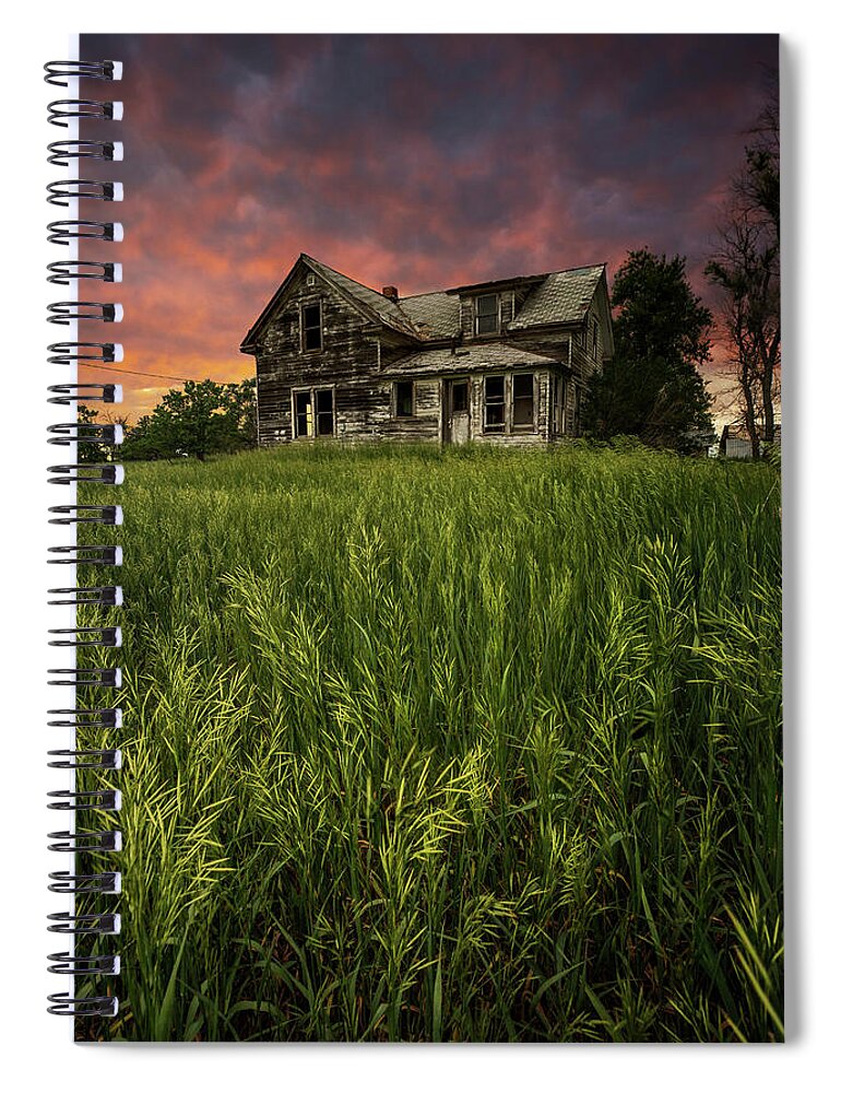 Abandoned Spiral Notebook featuring the photograph Home Sweet Home by Aaron J Groen