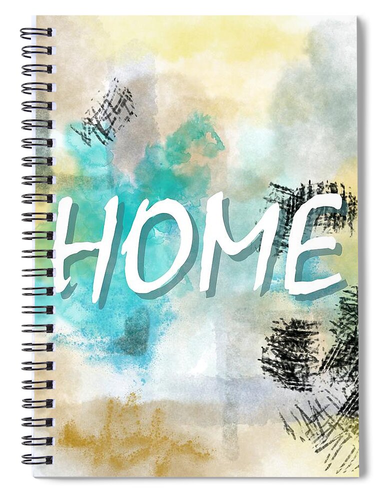 Home Sweet Home Spiral Notebook featuring the digital art Home Sweet Home Abstract 68 by Lucie Dumas