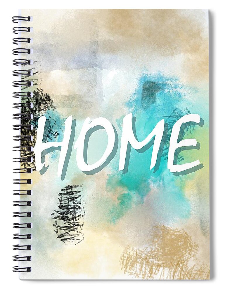Home Sweet Home Spiral Notebook featuring the digital art Home sweet home Abstract 70 by Lucie Dumas