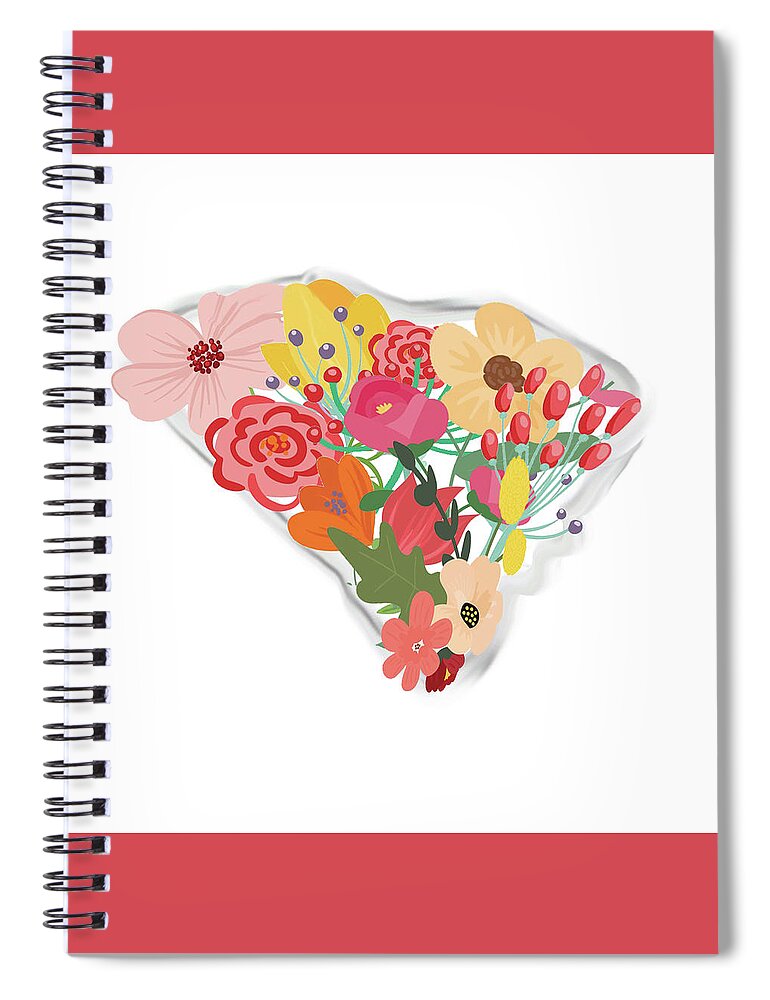 States Spiral Notebook featuring the digital art Home Sweet Home South Carolina by Joanna Smith