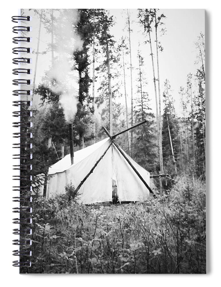 Western Art Spiral Notebook featuring the photograph Home Sweet Tent by Alden White Ballard