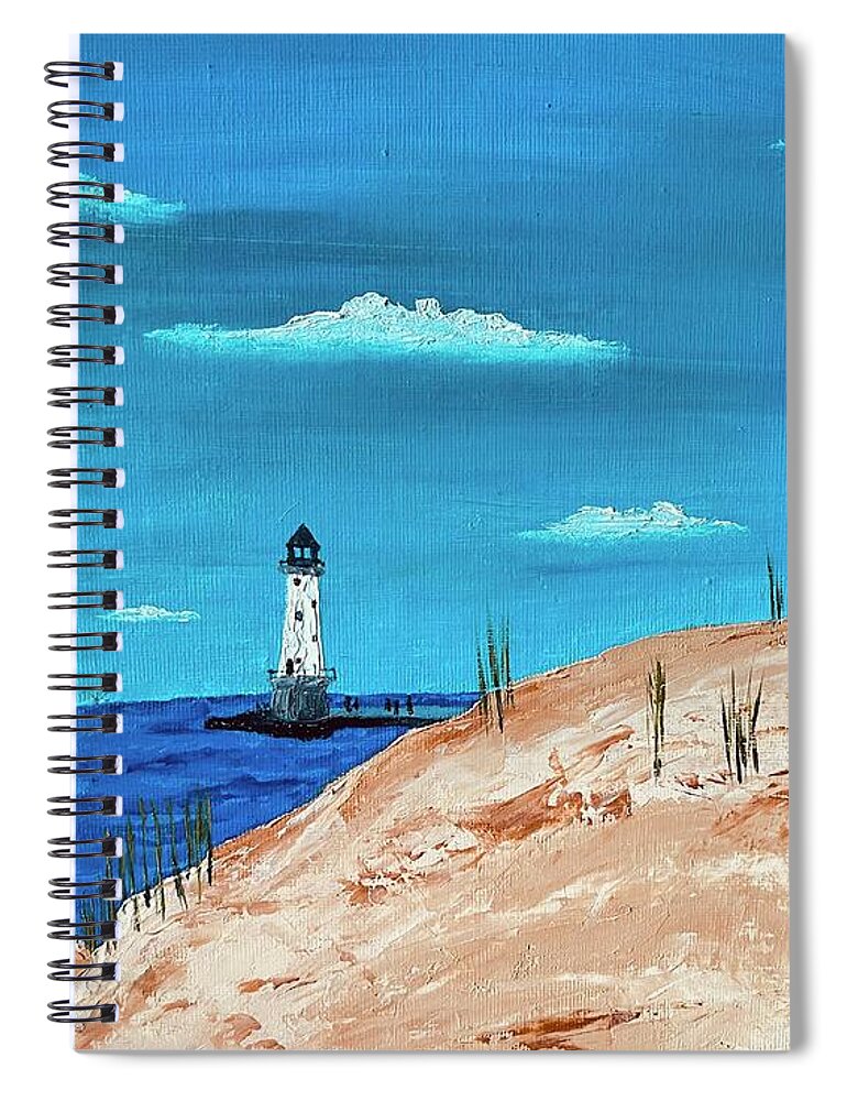 Oil Painting Spiral Notebook featuring the painting Home View by Lisa White