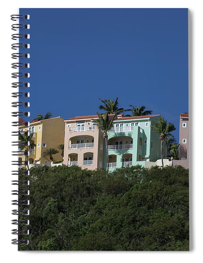 Homes Spiral Notebook featuring the photograph Homes on the Hill by Roberta Byram