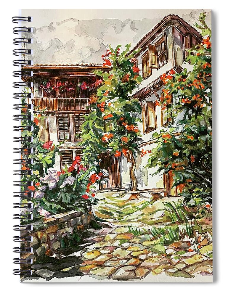 Outside Spiral Notebook featuring the painting Homestead by Try Cheatham