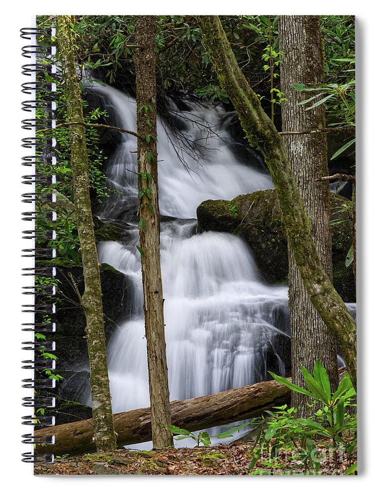 Honey Cove Falls Spiral Notebook featuring the photograph Honey Cove Falls 4 by Phil Perkins
