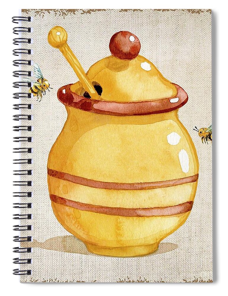 Watercolor Spiral Notebook featuring the painting Honey Pot I by Paul Brent