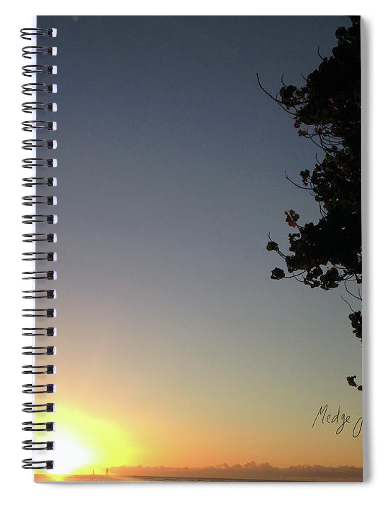 Honolulu Spiral Notebook featuring the photograph O'ahu, Hawai'i In December by Medge Jaspan