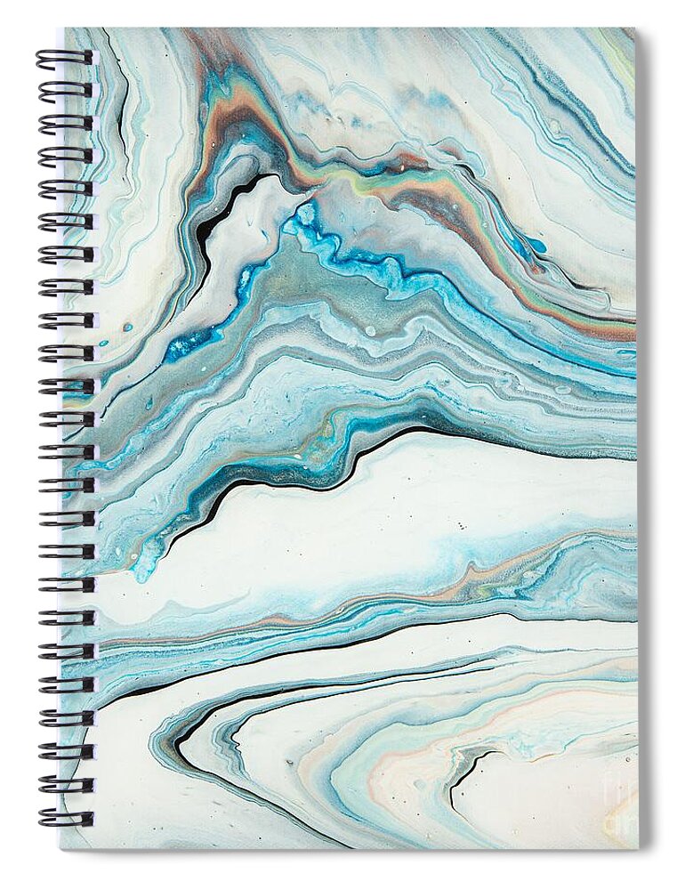 Abstract Spiral Notebook featuring the digital art Hope - Colorful Abstract Contemporary Acrylic Painting by Sambel Pedes