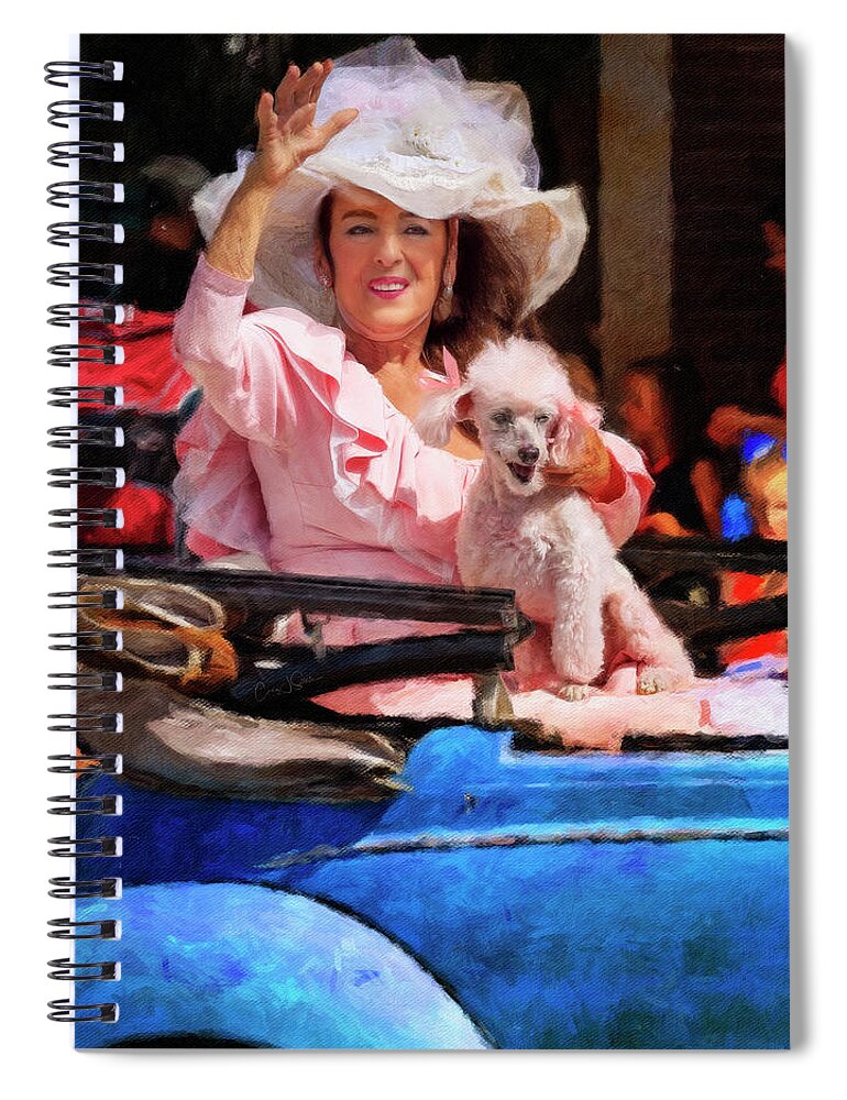 Cody Spiral Notebook featuring the photograph Hope Sheets in Parade by Craig J Satterlee