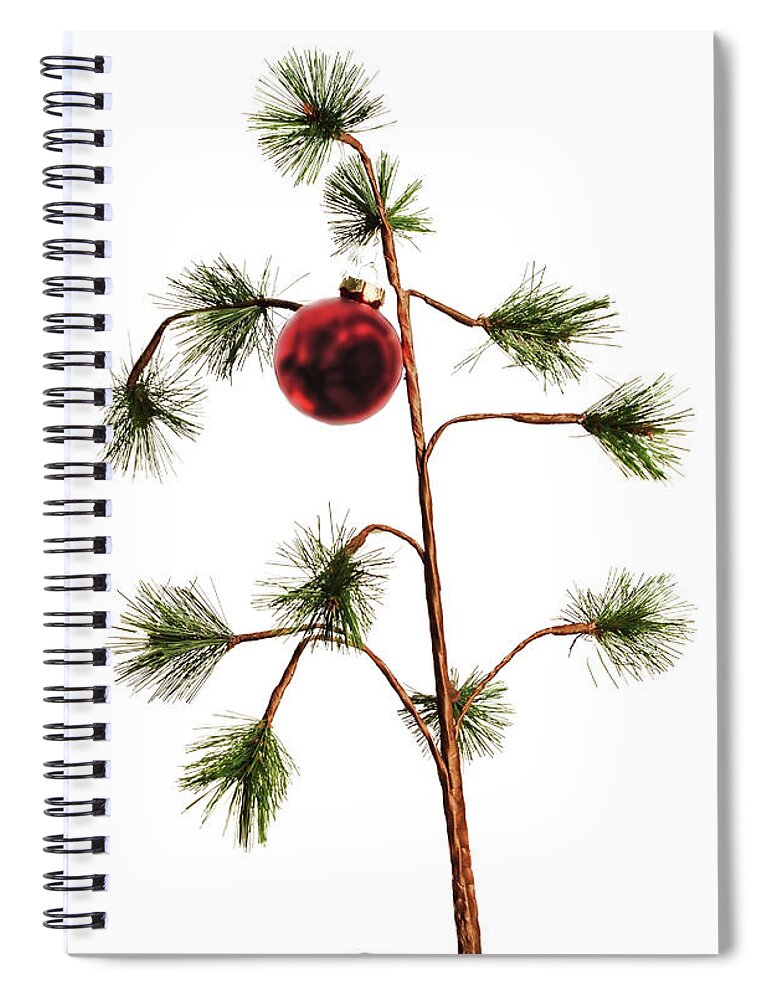 Christmas Spiral Notebook featuring the digital art Hopeful Christmas Tree by Brad Barton