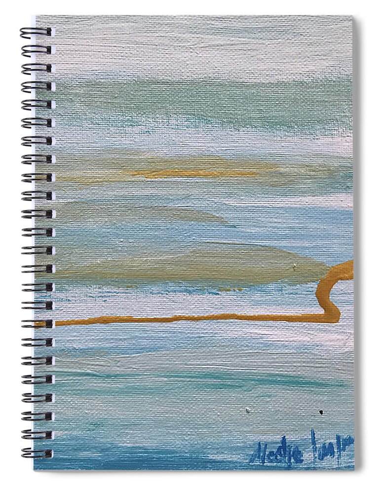 Horizon Spiral Notebook featuring the painting Horizon by Medge Jaspan