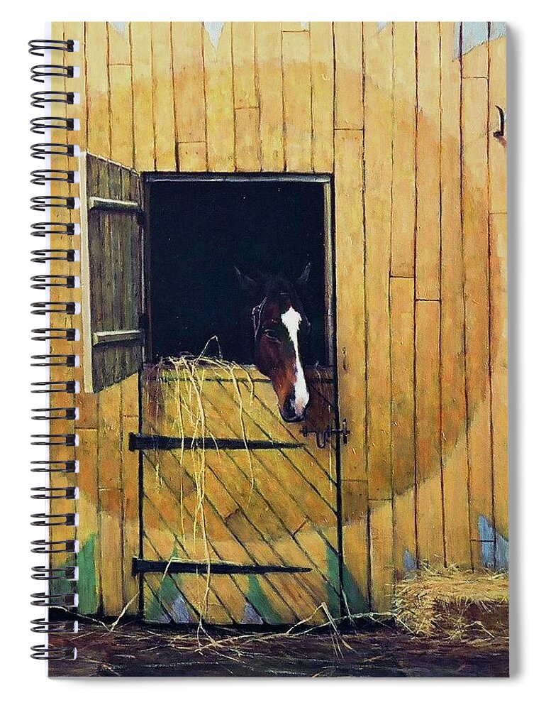 Realism Spiral Notebook featuring the photograph Horse by Zusheng Yu