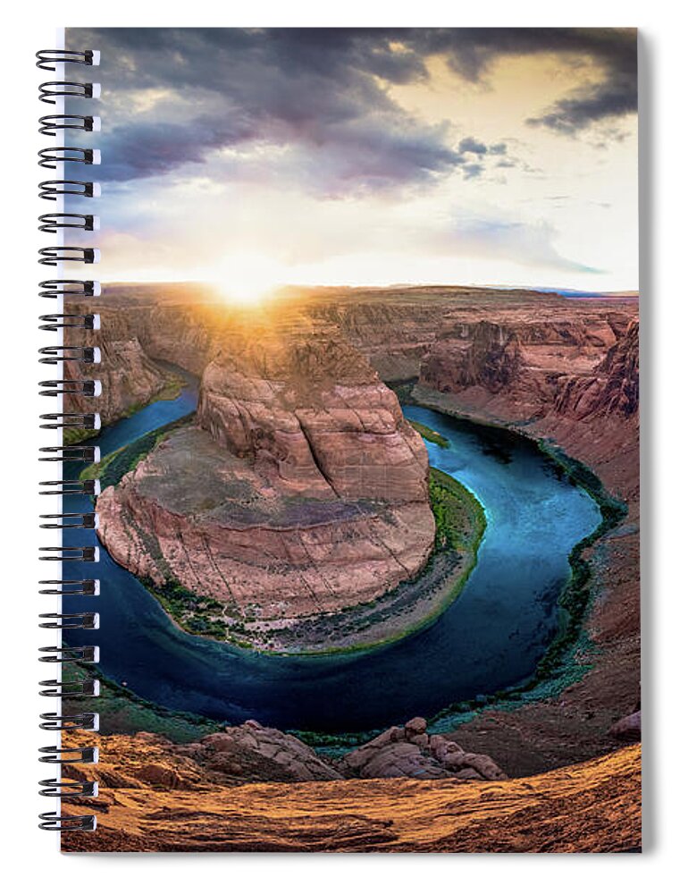 Page Spiral Notebook featuring the photograph Horseshoe Bend 02 by Niels Nielsen