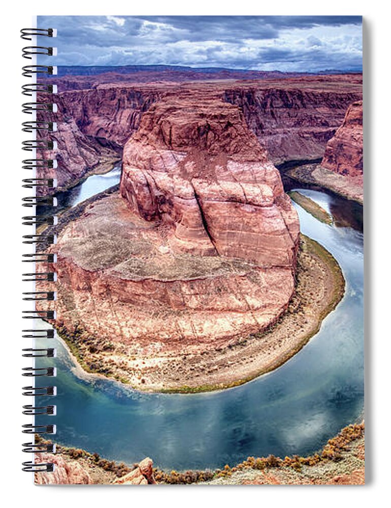 Horseshoe Bend Page Arizona Spiral Notebook featuring the photograph Horseshoe Bend Page Arizona by Dustin K Ryan