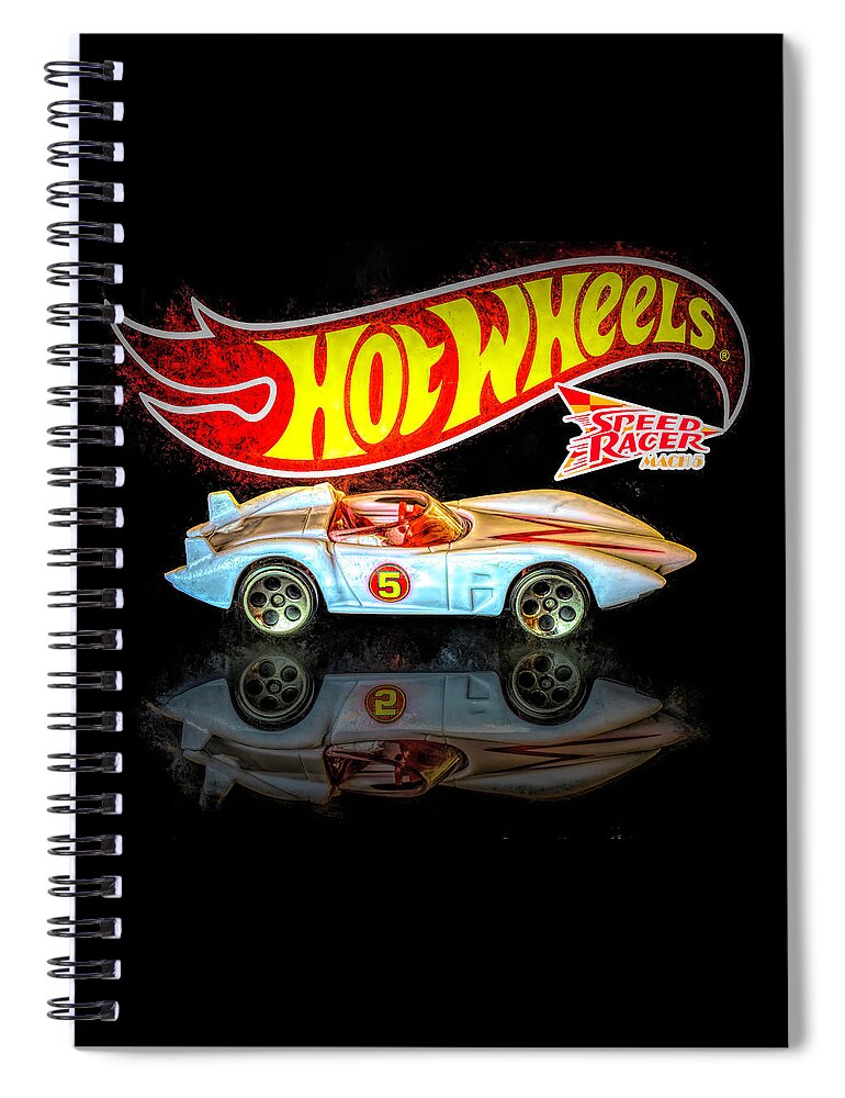  Hot Wheels Spiral Notebook featuring the photograph Hot Wheels Speed Racer Mach 5 2 by James Sage
