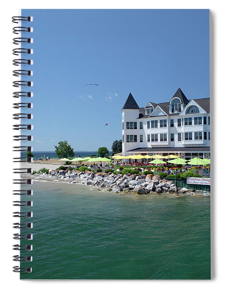 Mackinac Island Spiral Notebook featuring the photograph Hotel Iroquois, Mackinac Island by Rich S