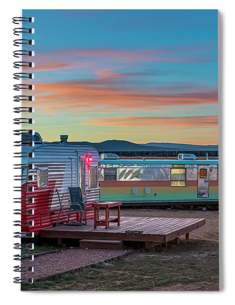 © 2020 Lou Novick All Rights Reversed Spiral Notebook featuring the photograph Hotel Luna Mystica #2 by Lou Novick