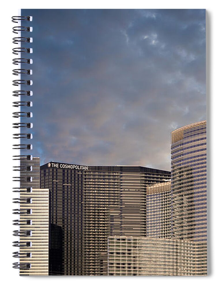 Vdara Spiral Notebook featuring the photograph Hotels in vegas by Chris Smith