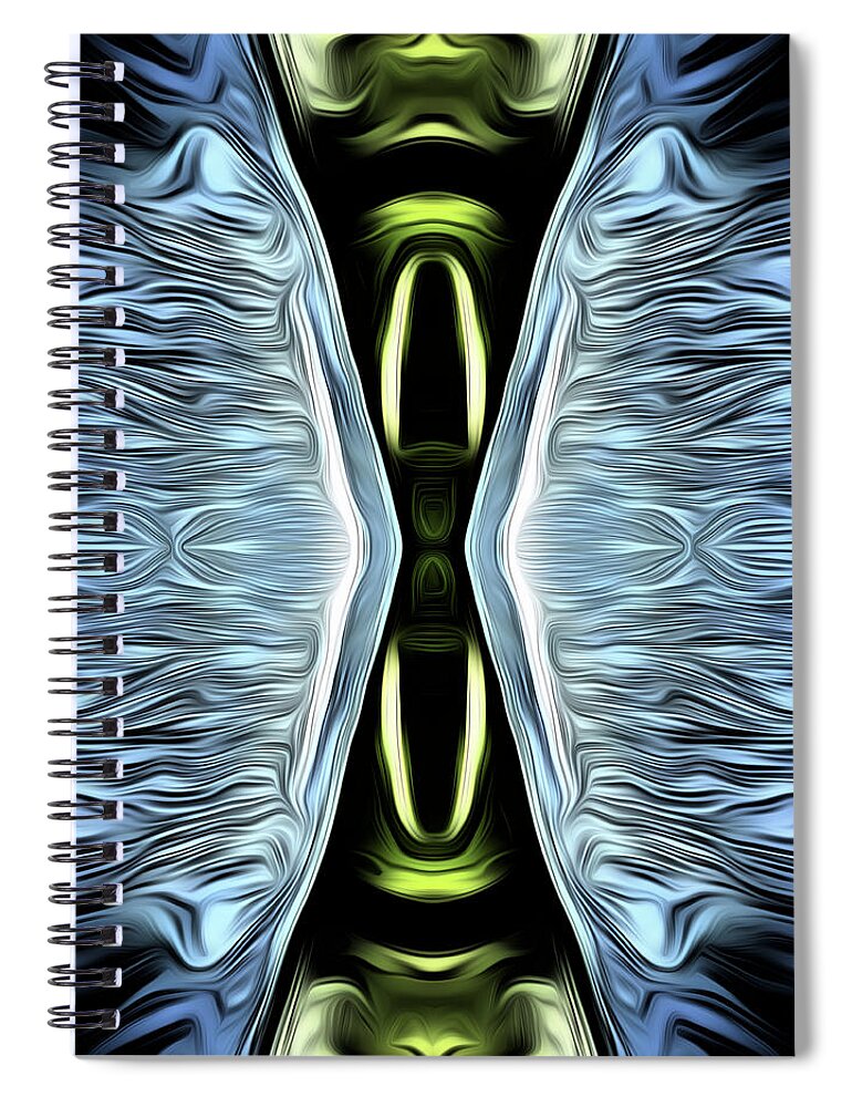 Abstract Art Spiral Notebook featuring the digital art Hourglass Abstract by Ronald Mills