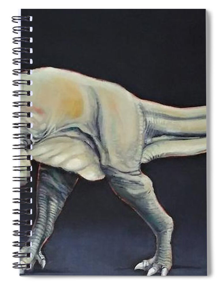 Dinosaur Spiral Notebook featuring the painting How My Brother Lost His Yo-Yo by Jean Cormier