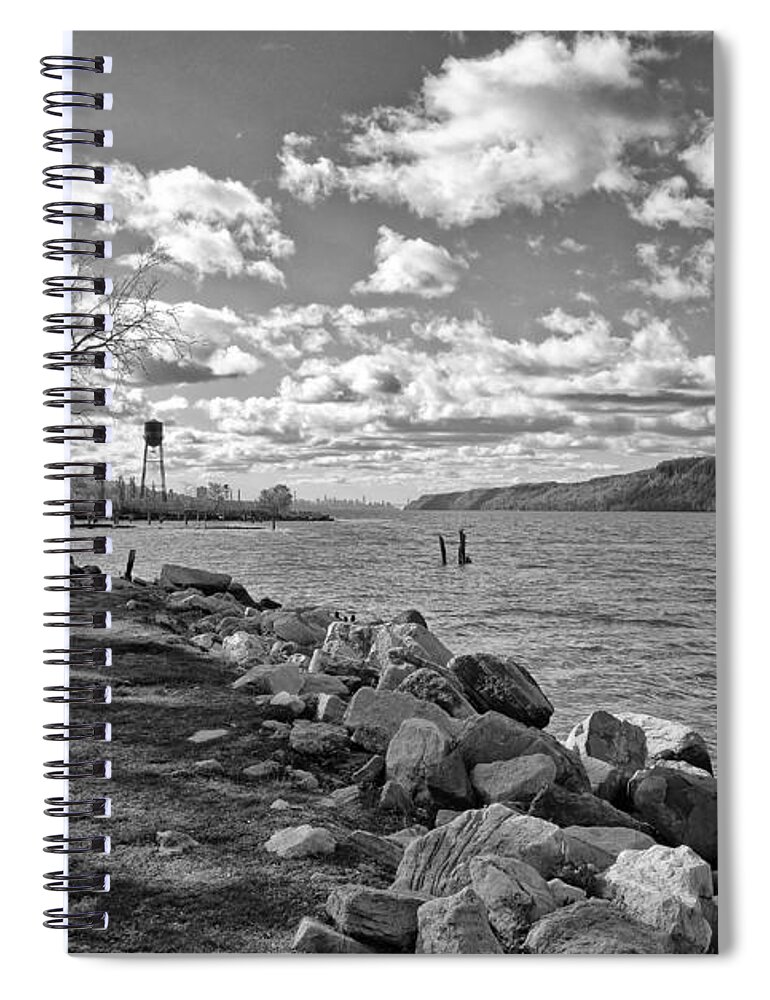River Spiral Notebook featuring the photograph Hudson River New York City View by Russ Considine