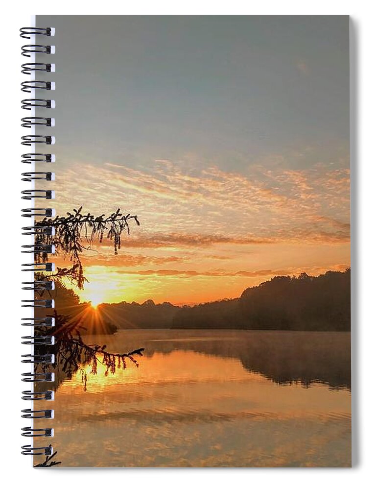  Spiral Notebook featuring the photograph Hudson Springs Park Sunrise by Brad Nellis