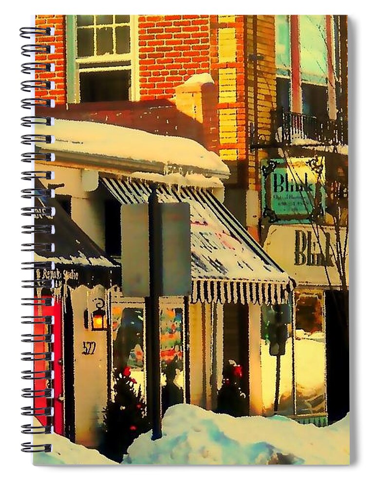 Photo Art Spiral Notebook featuring the photograph Hues On The Rue by Tami Quigley