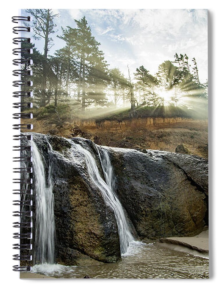 Hug Point Spiral Notebook featuring the photograph Hug Point Oregon by Wesley Aston
