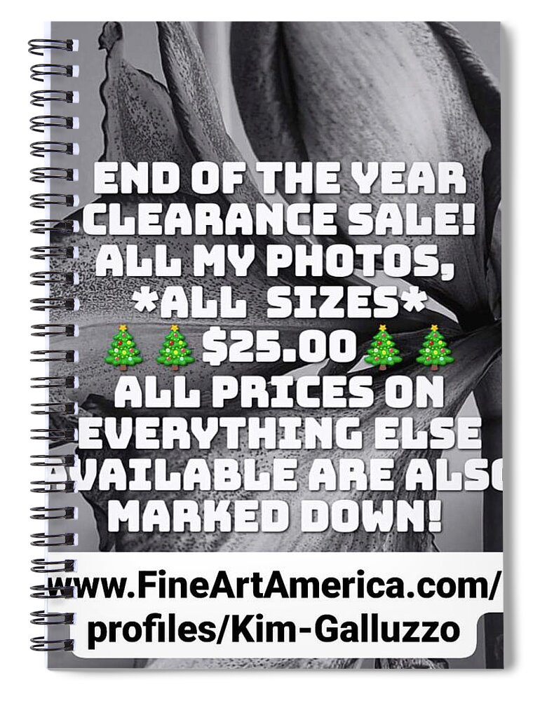 Holiday Spiral Notebook featuring the photograph Huge Holiday Discount by Kim Galluzzo