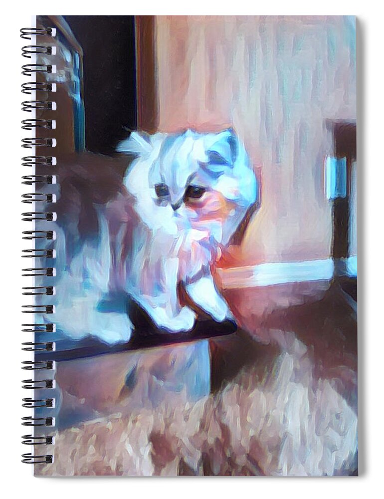 Cat Spiral Notebook featuring the photograph Hunters by Juliette Becker