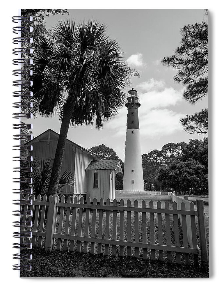 Lighthouse Spiral Notebook featuring the photograph Hunting Island Lighthouse 2 by Cindy Robinson