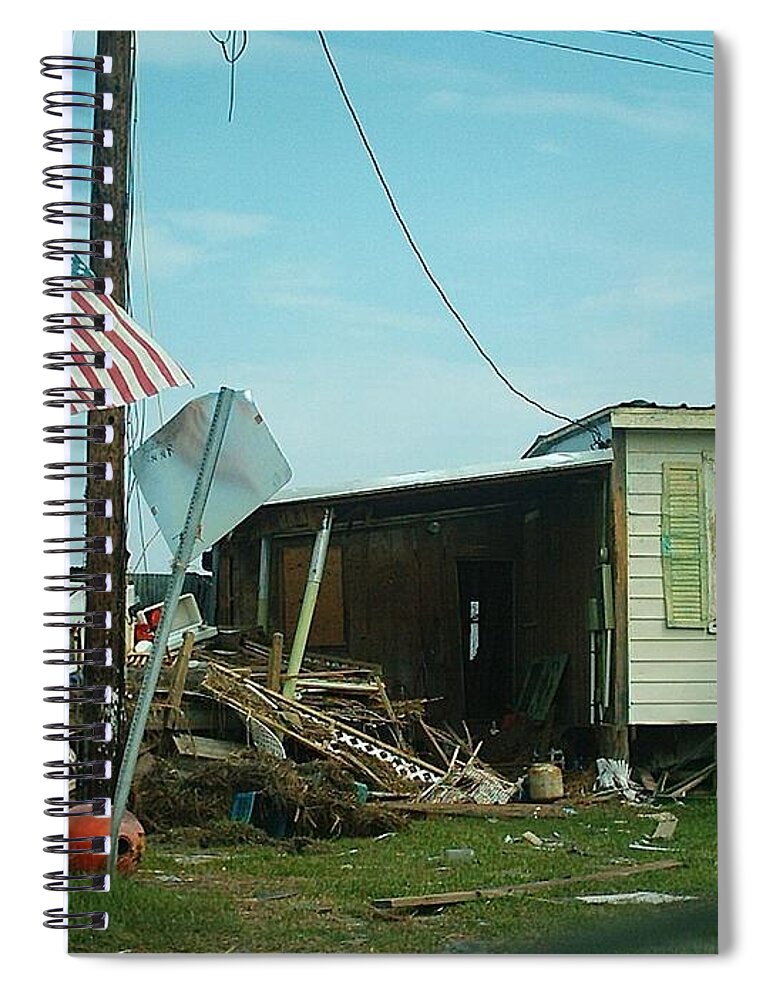  Spiral Notebook featuring the photograph Hurricane Katrina Series - 7 by Christopher Lotito